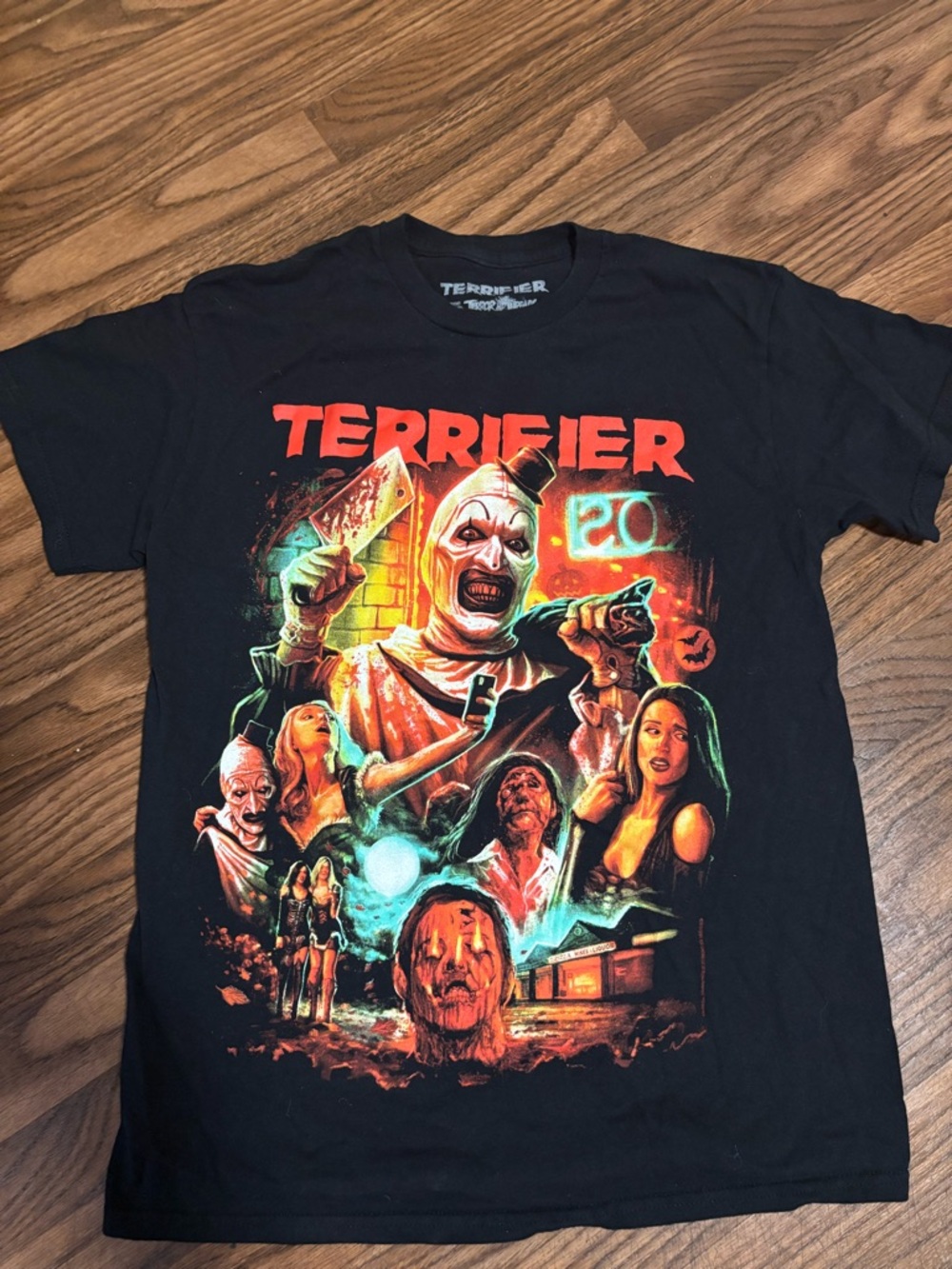 Terror Threads *Terrifier Full Front Graphic Short Sleeve Tee * Medium.
